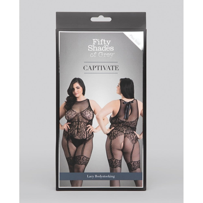 Ажурний комбінезон Fifty Shades of Grey Captivate Plus Size Black