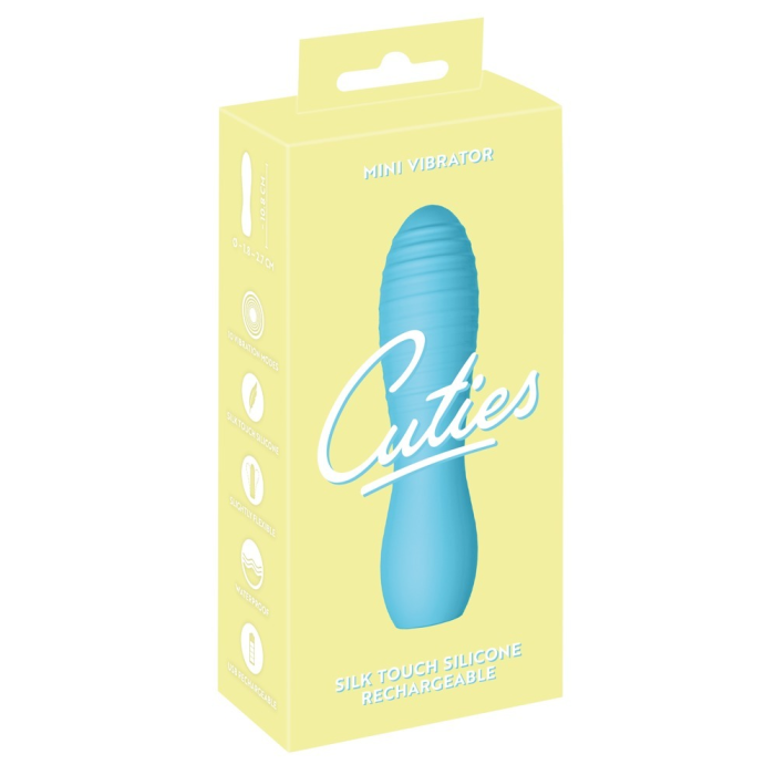 Міні-вібратор із рельєфом You2Toys Cuties 3, блакитний