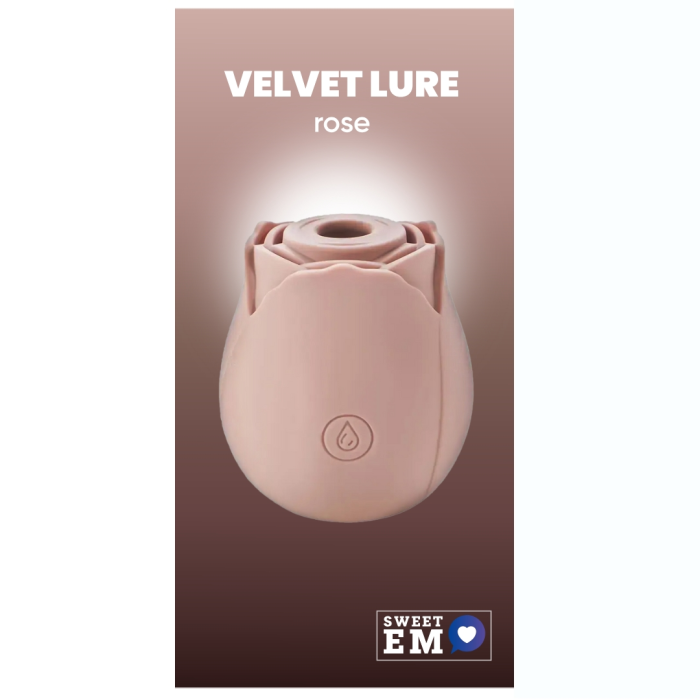 Вакуумний стимулятор клітора у вигляді троянди Sweet Em Velvet Lure, бежевий