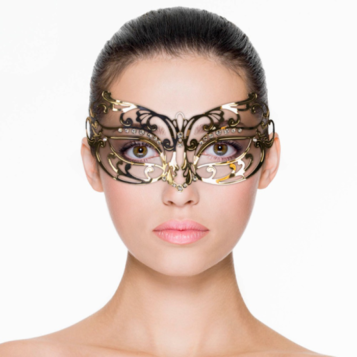 Маска металева золото Easytoys Venetiaans Masker