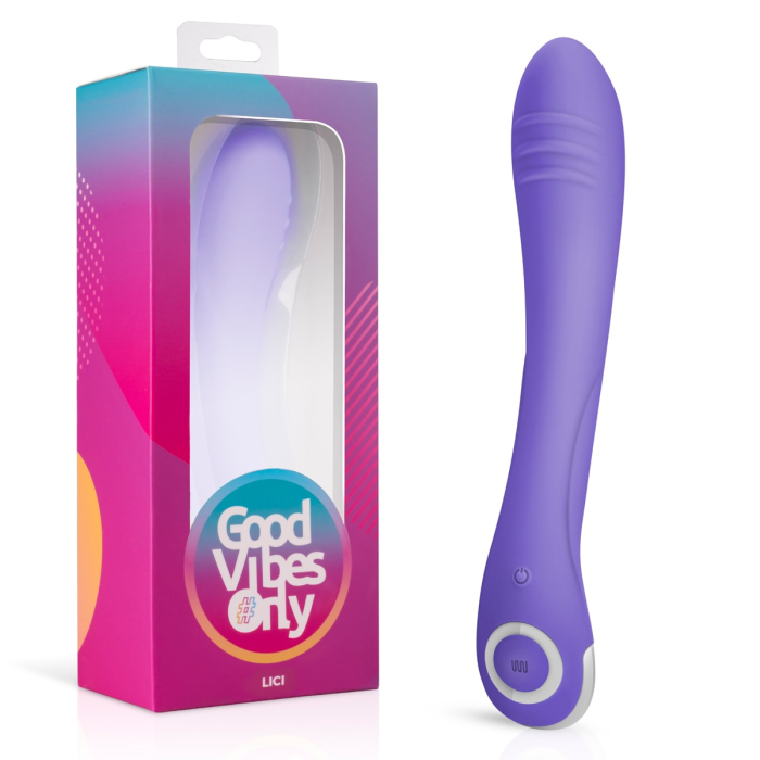 Вібратор для точки G Lici Good Vibes Only, силіконовий, фіолетовий, 22.5 х 3.7 см