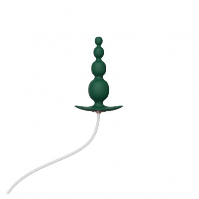 Анальний плаг з вібрацією Qingnan No.8 Mini Vibrating Anal Beads Green