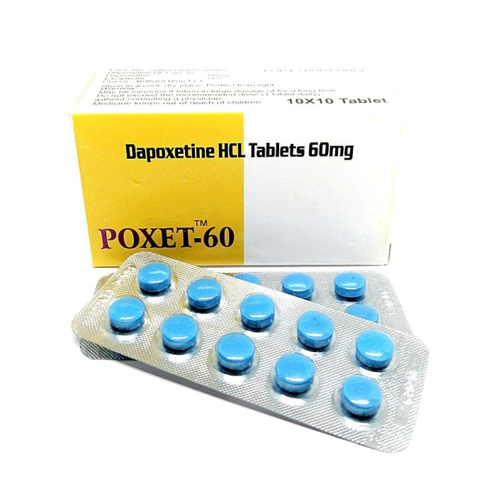 Таблетки для потенції Poxet 60 мг Дапоксетин (ціна за пластину, 10 таблеток)