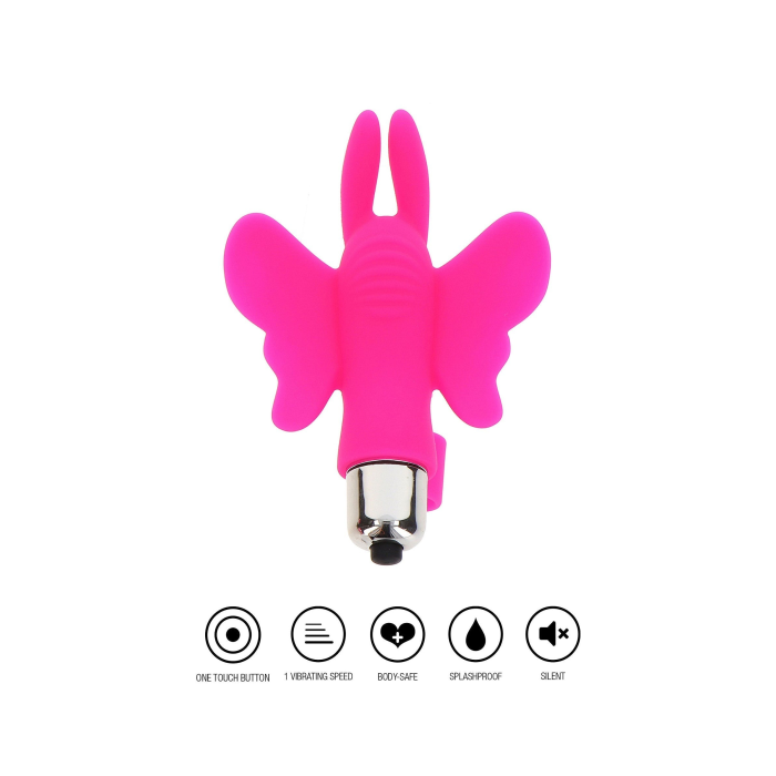 Вібратор на палець у вигляді метелика ToyJoy Butterfly Pleaser, рожевий