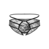 Мереживні трусики з відкритою інтимною зоною Jade Daring Intimates, чорні, S/M