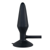 Анальна пробка на присосці з накачуванням You2Toys True Black чорна, 15 см х 4-10 см