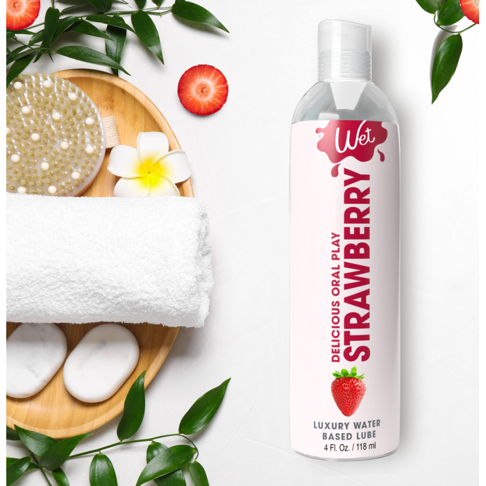 Їстівний лубрикант зі смаком полуниці Wet Strawberry, 30 мл