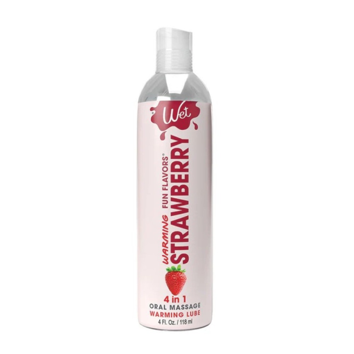 Лубрикант зі смаком полуниці Wet Strawberry зі зігріваючим ефектом, 118 мл