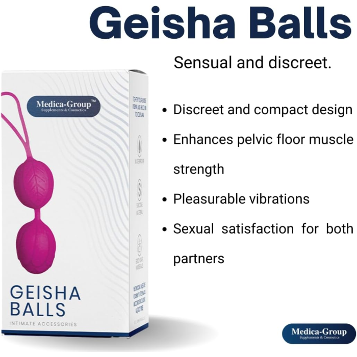 Вагінальні кульки гейші Medica Group Geisha Balls, фіолетові, 3.6 см