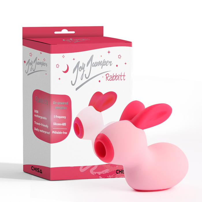 Вакуумний стимулятор клітора Chisa Joy Jumper Rabbit у вигляді кролика, рожевий