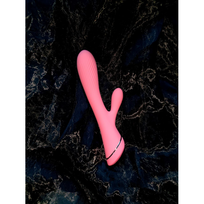 Вагінально-кліторальний вібратор кролик Chisa Lust Ripple Coney, рожевий
