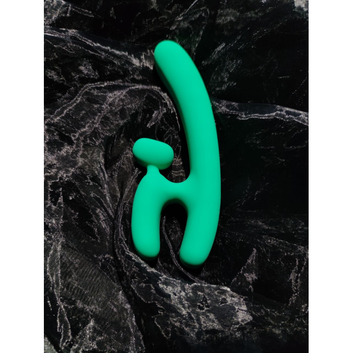 Вібратор у формі літери "Н" зі стимуляцією клітора Chisa Lust Ripple Hreindyri, зелений