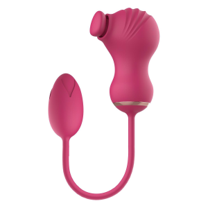 Гнучкий подвійний стимулятор та вібраційне яйце Dream Toys Essentials, рожевий