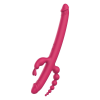 Вібратор із 4 стимулюючими кінцями Dreamtoys Anywhere Pleasure Vibe Essentials, рожевий