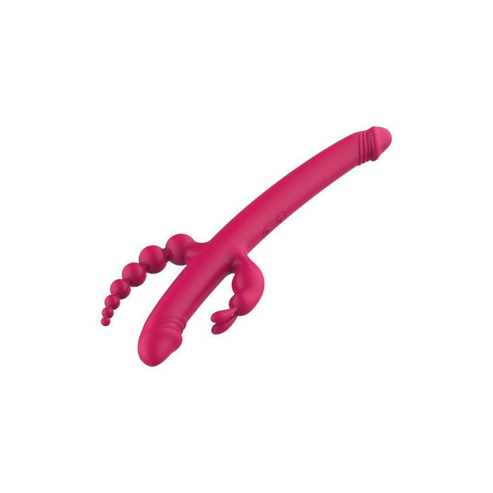 Вібратор із 4 стимулюючими кінцями Dreamtoys Anywhere Pleasure Vibe Essentials, рожевий