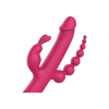 Вібратор із 4 стимулюючими кінцями Dreamtoys Anywhere Pleasure Vibe Essentials, рожевий