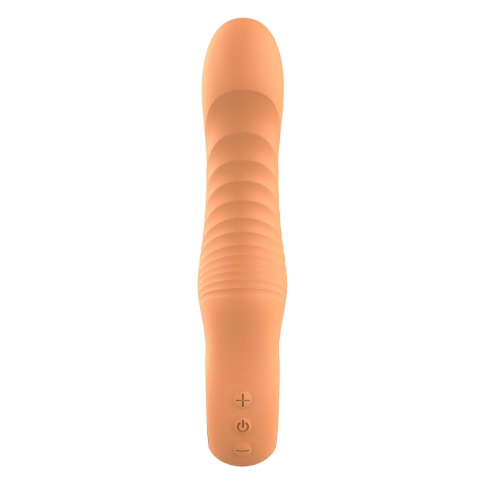 Вібратор ребристий Dream Toys Glam Flexible Ribbed Vibe, помаранчевий