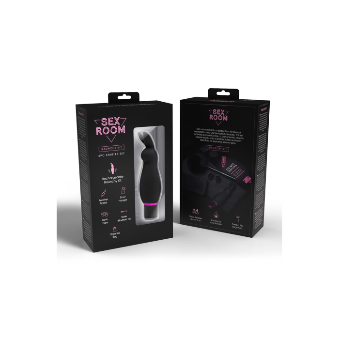 Набір аксесуарів для сексу Dream Toys Sex Room Raunchy, 6 предметів, чорний/рожевий