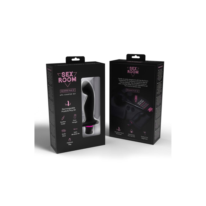 Набір для анальних ігор Dream Toys Sex Room, 6 предметів, чорний/рожевий