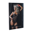 Корсет напівпрозорий Daring Intimates, зі стрінгами, чорний, S/M