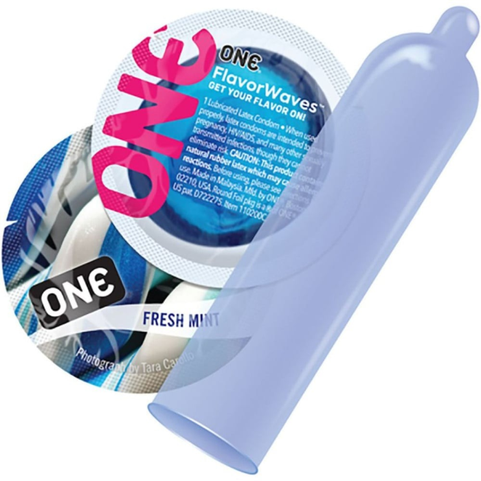Набір оральних різноманітних ароматизованих презервативів ONE Flavor Waves (ціна за упак., 100 шт)