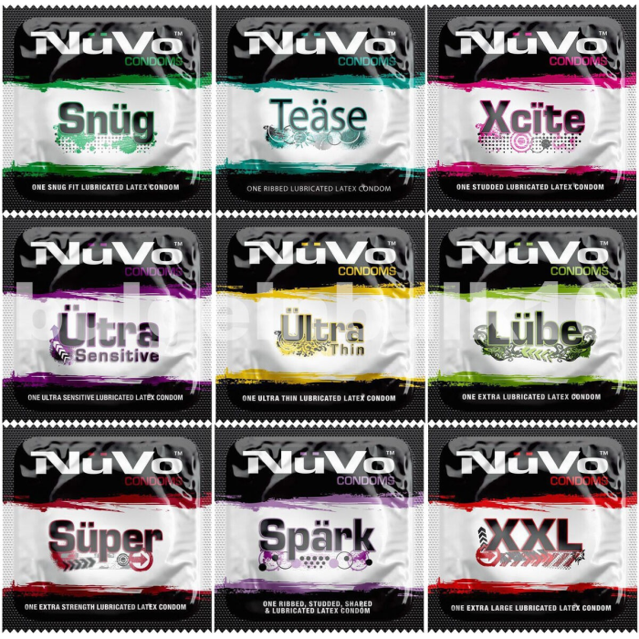 Презерватив із латексу преміум-класу Nuvo Condoms Large великого розміру (ціна за 1 шт.)