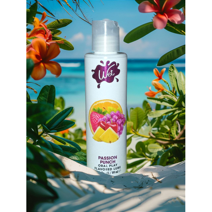 Лубрикант для орального сексу Wet Flavored Passion Punch зі смаком фруктів, 89 мл