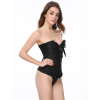 Корсет з квітковим принтом Star Night Corset Top з гачками та шнурівкою, чорний, M (без коробки)