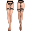 Колготки чорні Ballerina's Secret із золотистим візерунком (20 den), L/XL