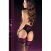 Панчохи самофіксуючі Ballerina's Secret з контрастним мереживним верхом, L/XL