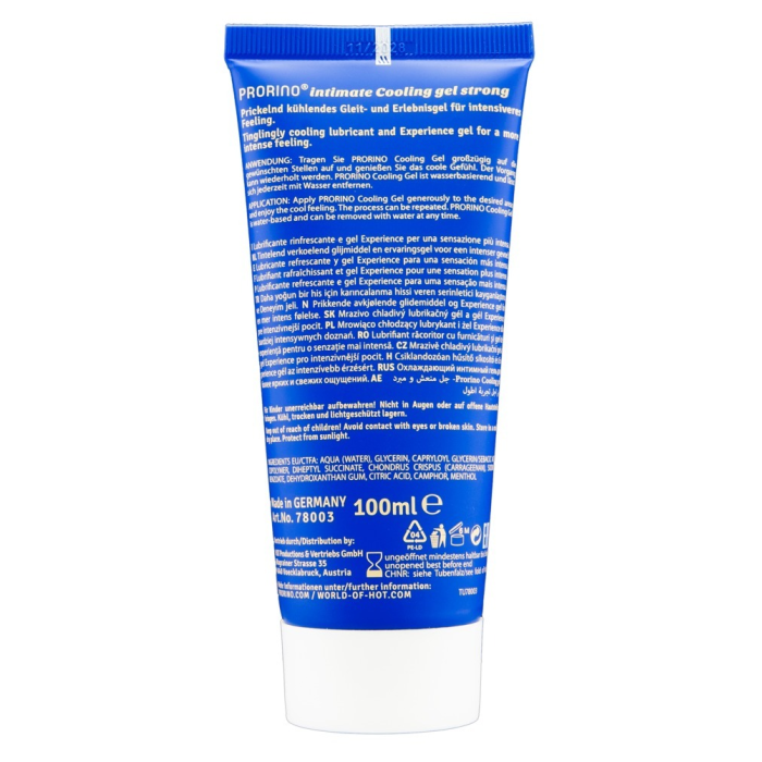 Інтимний гель Hot PRORINO Intimate Strong з ефектом охолодження, 100 мл