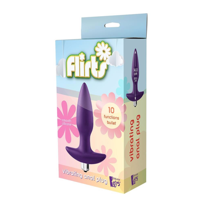 Вібруюча анальна пробка Dream Toys Flirts, фіолетова