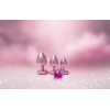 Анальна пробка рожева Dream Toys Gleaming Love з декоративним каменем у вигляді серця, S