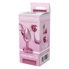 Анальна пробка рожева Dream Toys Gleaming Love з декоративним каменем у вигляді серця, S