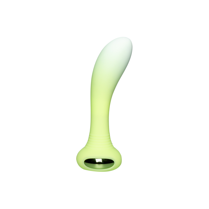 Універсальний вібратор з підсвічуванням Every Night Toys для точки G або P, зелений градієнт