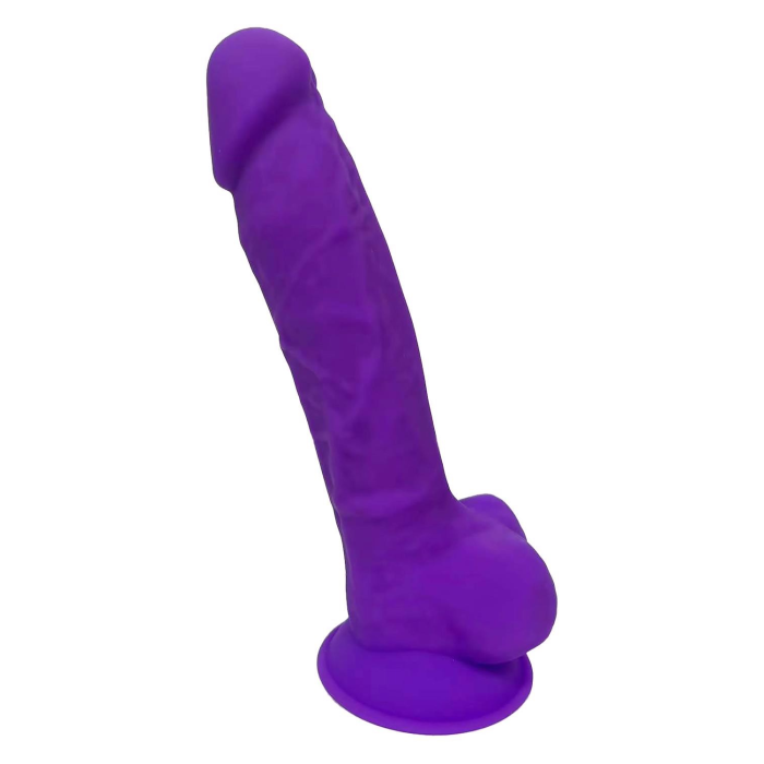 Фалоімітатор реалістичний Dream Toys Real Love на присосці з мошонкою, фіолетовий