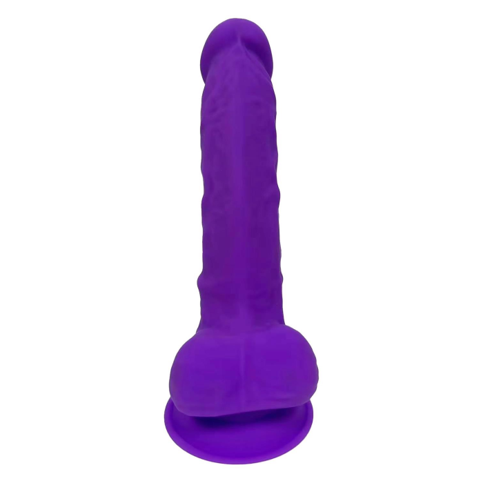 Фалоімітатор реалістичний Dream Toys Real Love на присосці з мошонкою, фіолетовий