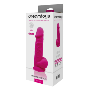 Фалоімітатор реалістичний Dreamtoys Real Love на присосці з мошонкою, рожевий