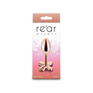 Анальна пробка металева NS Novelties Rear Assets Clover, золотий