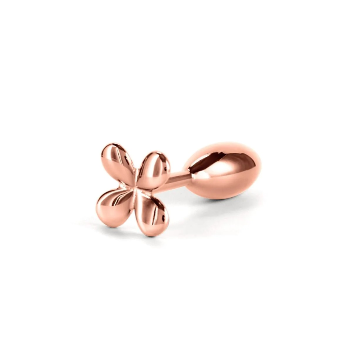 Анальна пробка металева NS Novelties Rear Assets Clover, золотий