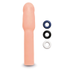 Насадка на пеніс Size-Up Penis Extender з 3 ерекційними кільцями в наборі, бежева
