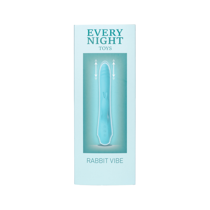 Вібратор-кролик із фрикціями Every Night Toys для точки G, блакитний