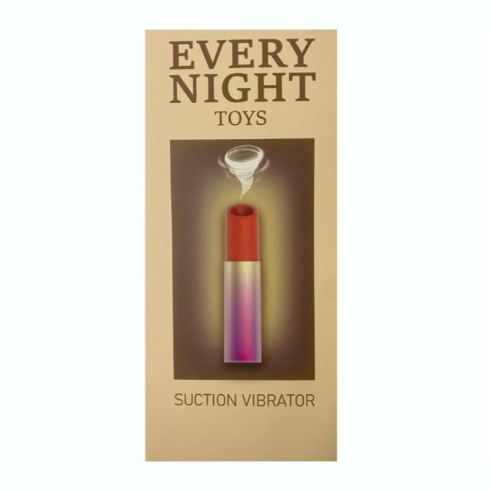 Вакуумний стимулятор клітора у формі помади Every Night Toys з 7 режимами всмоктування