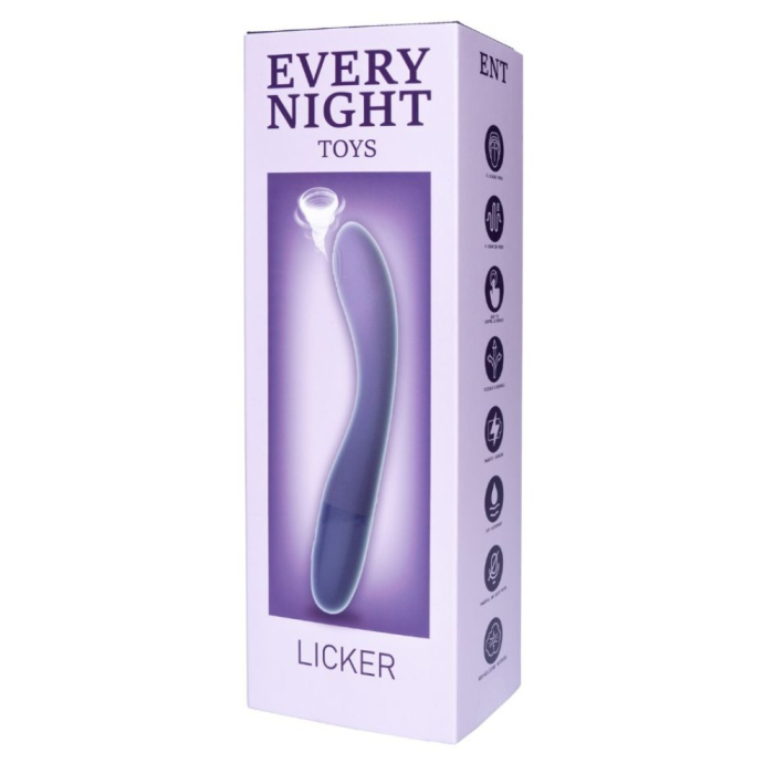Вібратор з пульсатором Every Night Toys для точки G, синьо-фіолетовий градієнт