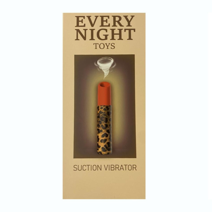 Вакуумний стимулятор клітора Every Night Toys у формі помади, леопардовий принт