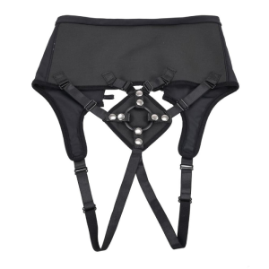 Трусики для страпону Sportsheets Corset з кільцевим кріпленням, чорні