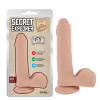Фаломітатор із закритою головкою та мошонкою Chisa T-skin ReaL Secret Explorer на присосці, бежевий