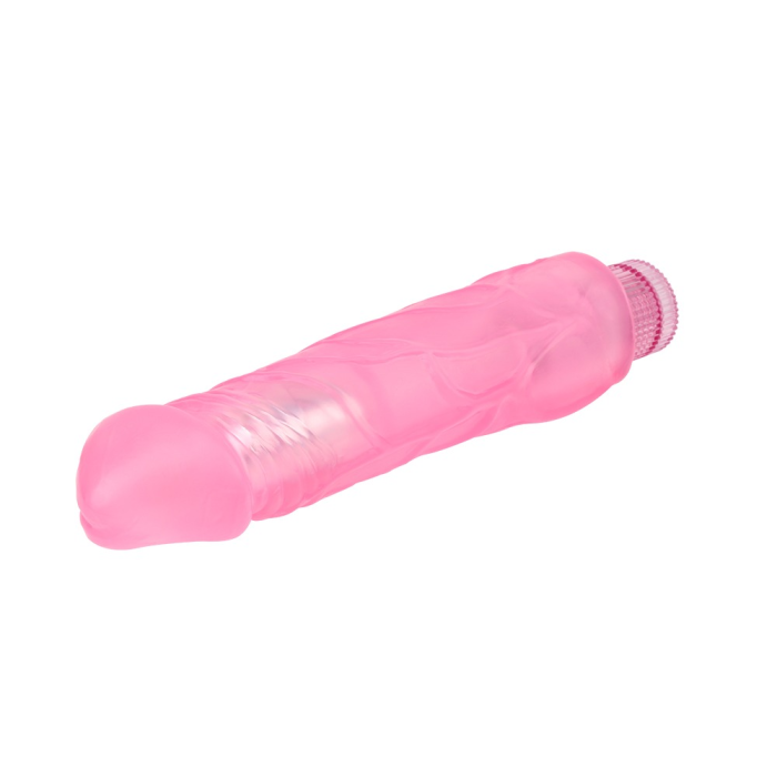 Вібромасажер з яскраво вираженою головкою Chisa Hi-Rubber Dildo на батарейках, рожевий