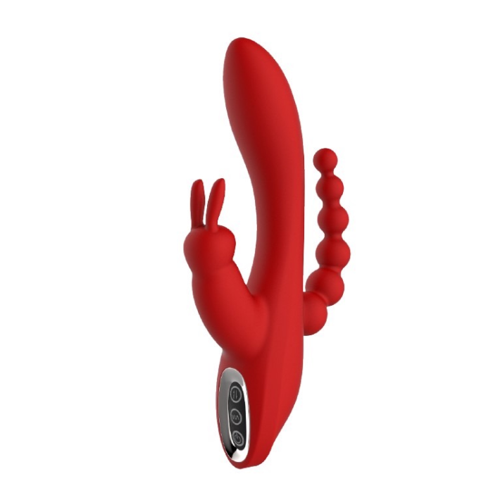 Вібромасажер потрійний Dream Toys Red Revolution Hera червоний