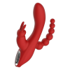 Вібромасажер потрійний Dream Toys Red Revolution Hera червоний